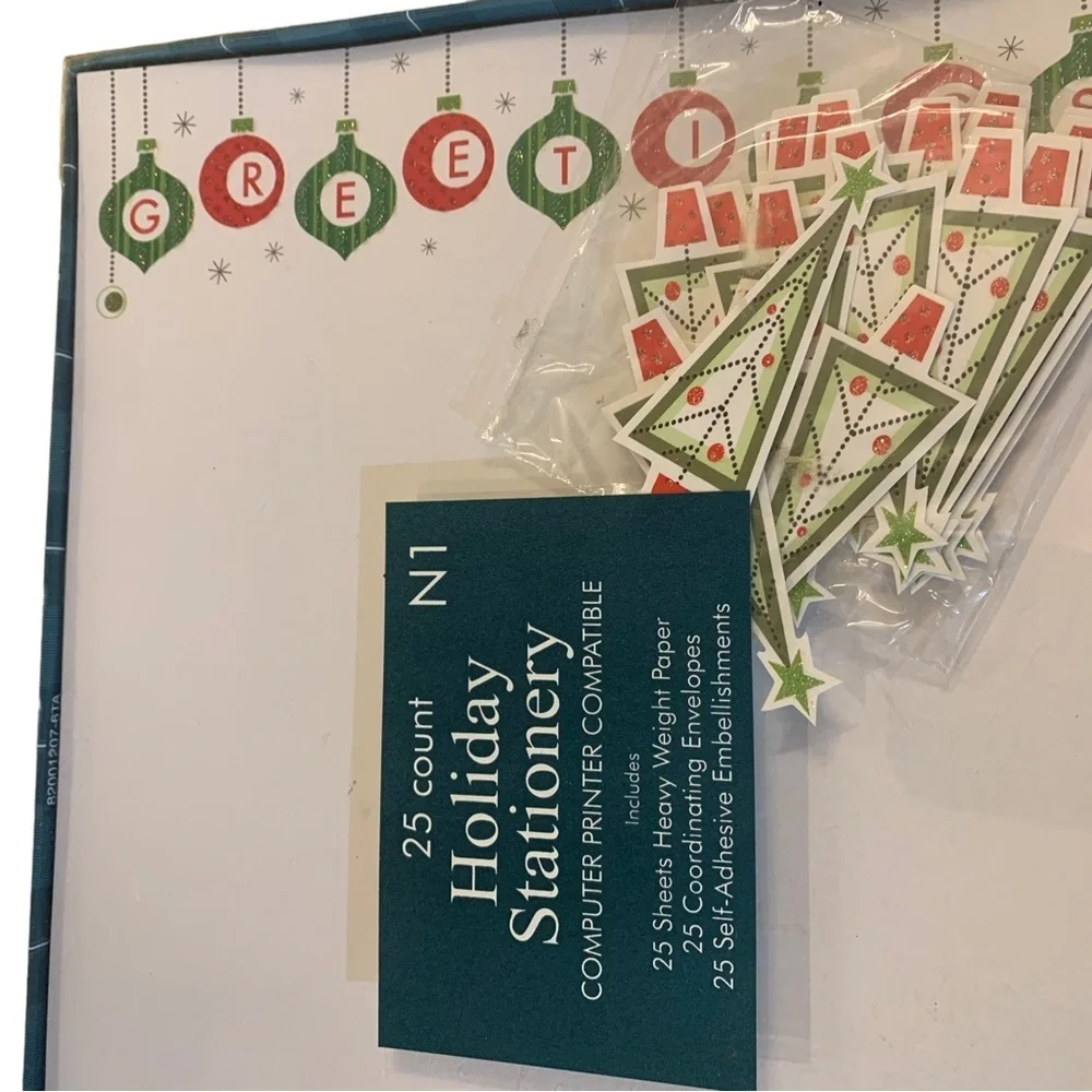 Holiday Christmas Winter New Year’s Stationary Set Two Packs New 25 Piece